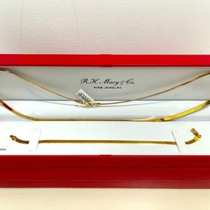 Herringbone necklace and bracelet set